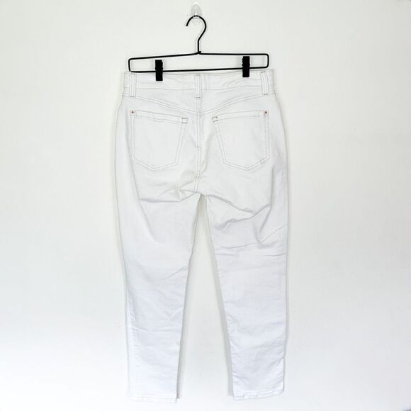 INC International Concepts Denim Women’s White Mid Rise Straight Leg Jean - Picture 2 of 10